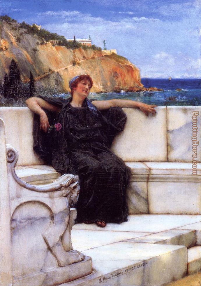 Resting painting - Sir Lawrence Alma-Tadema Resting art painting